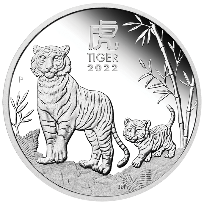 2022 Year of the Tiger Trio 1oz .9999 Silver Proof Coin - Lunar Series III