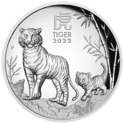 2022 Year of the Tiger 1oz .9999 Silver Proof High Relief Coin