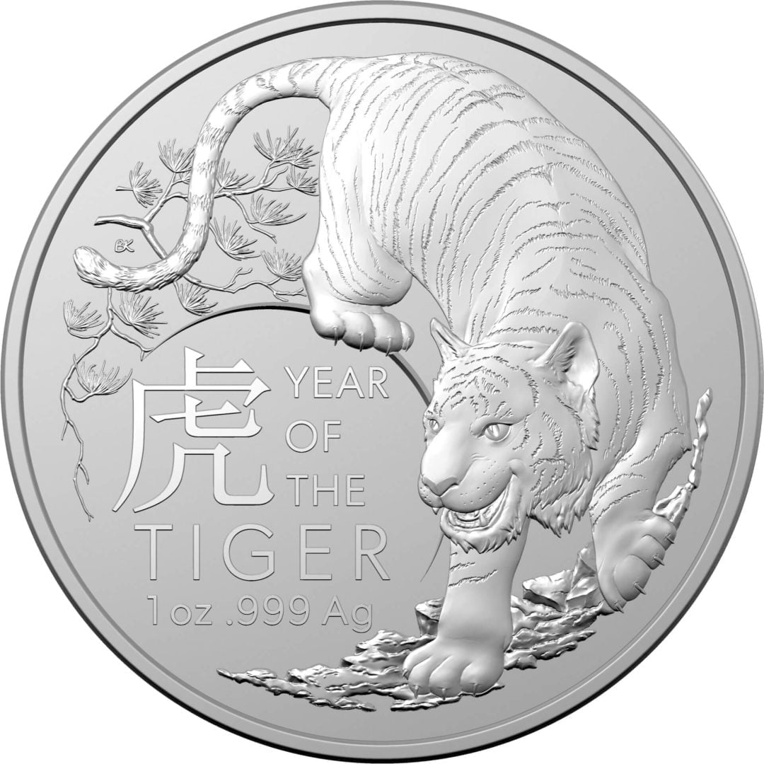 2022 Year of the Tiger 1oz .999 Silver Bullion Coin