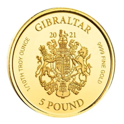 2021 gibraltar lady justice 110oz 9999 gold bullion coin