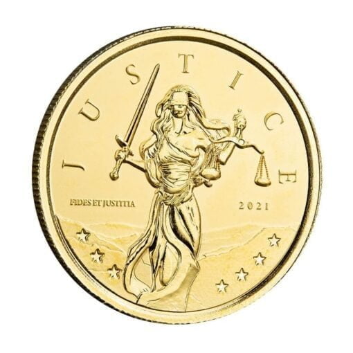 2021 gibraltar lady justice 1oz 9999 gold bullion coin