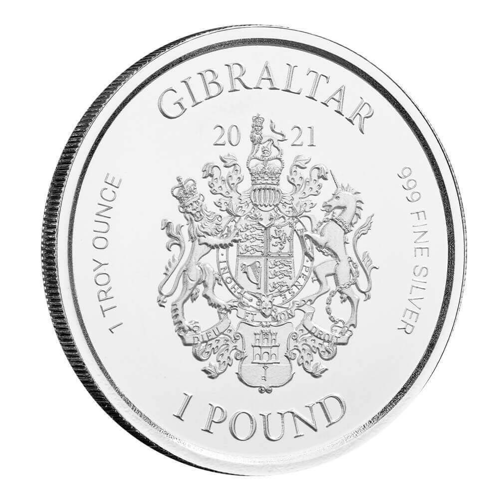2021 Gibraltar Lady Justice 1oz .999 Silver Bullion Coin