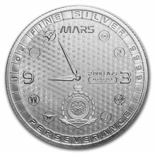 2021 perseverance mars rover 1oz 999 silver bullion coin