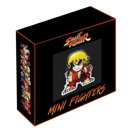2021 mini fighters ken 1oz 999 silver proof coloured coin street fighter