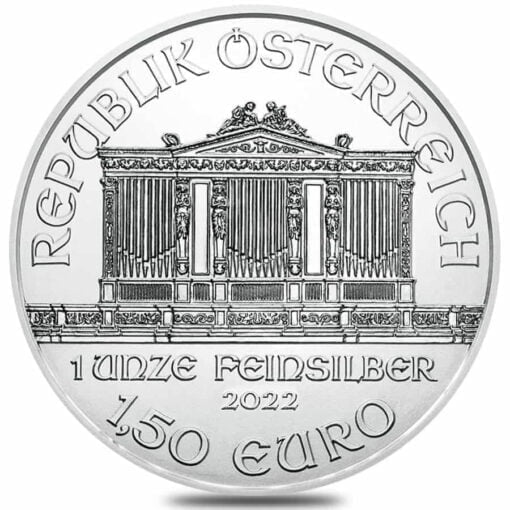 2022 austrian philharmonic 1oz 999 silver bullion coin