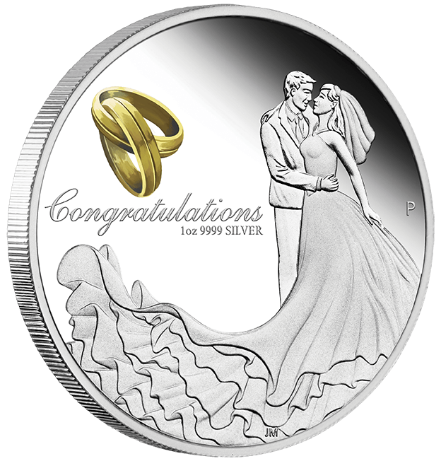 2022 Wedding 1oz .9999 Silver Proof Coin