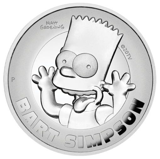 2022 the simpsons bart simpson 2oz 9999 silver proof high relief coin