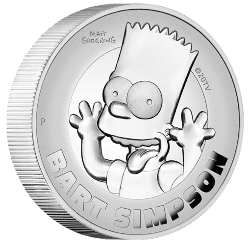 2022 the simpsons bart simpson 2oz 9999 silver proof high relief coin