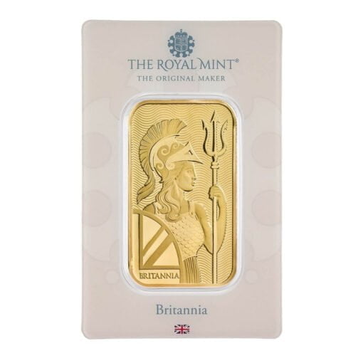 britannia 1oz 9999 gold minted bullion bar