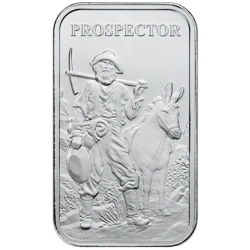 Prospector 1oz .999 Silver Minted Bullion Bar