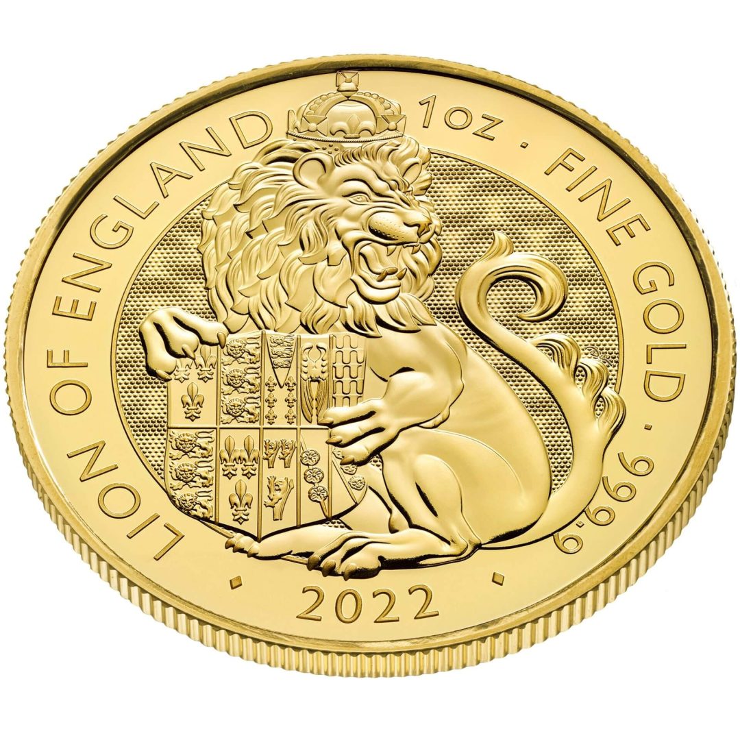 2022 The Tudor Beasts - The Lion of England 1oz .9999 Gold Bullion Coin