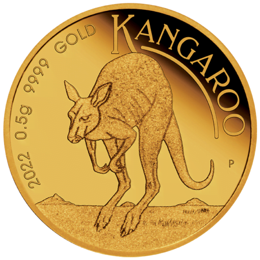 2022 mini roo 05g 9999 gold proof coin in card