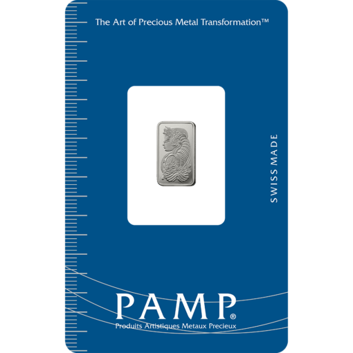 pamp lady fortuna 1g 9995 platinum minted bullion bar