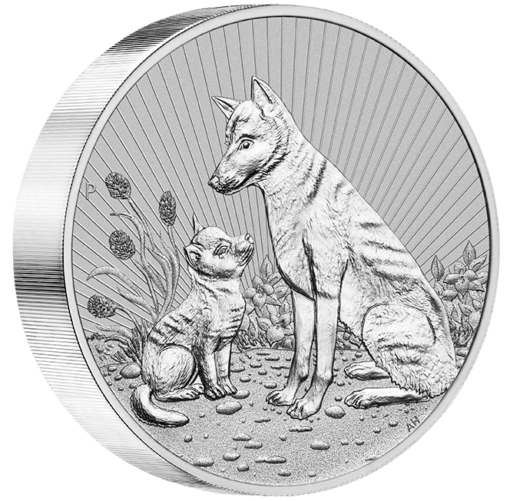2022 mother baby dingo 10oz 9999 silver bullion piedfort coin