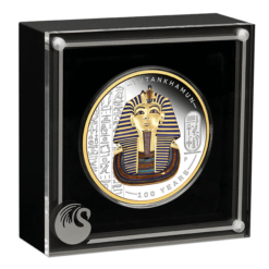2022 Tutankhamun Discovery 100 Year Anniversary 2oz Silver Proof Gilded Coloured Coin