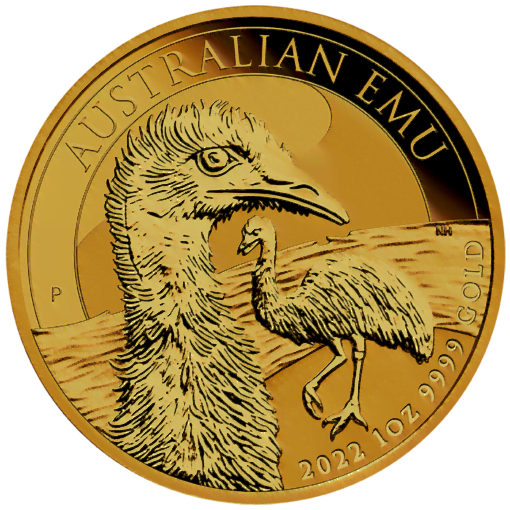 2022 australian emu 1oz 9999 gold bullion coin