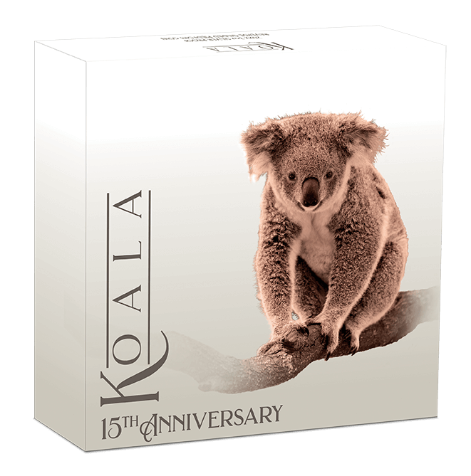 2022 Australian Koala 15th Anniversary 3oz .9999 Silver Proof Gilded Coin