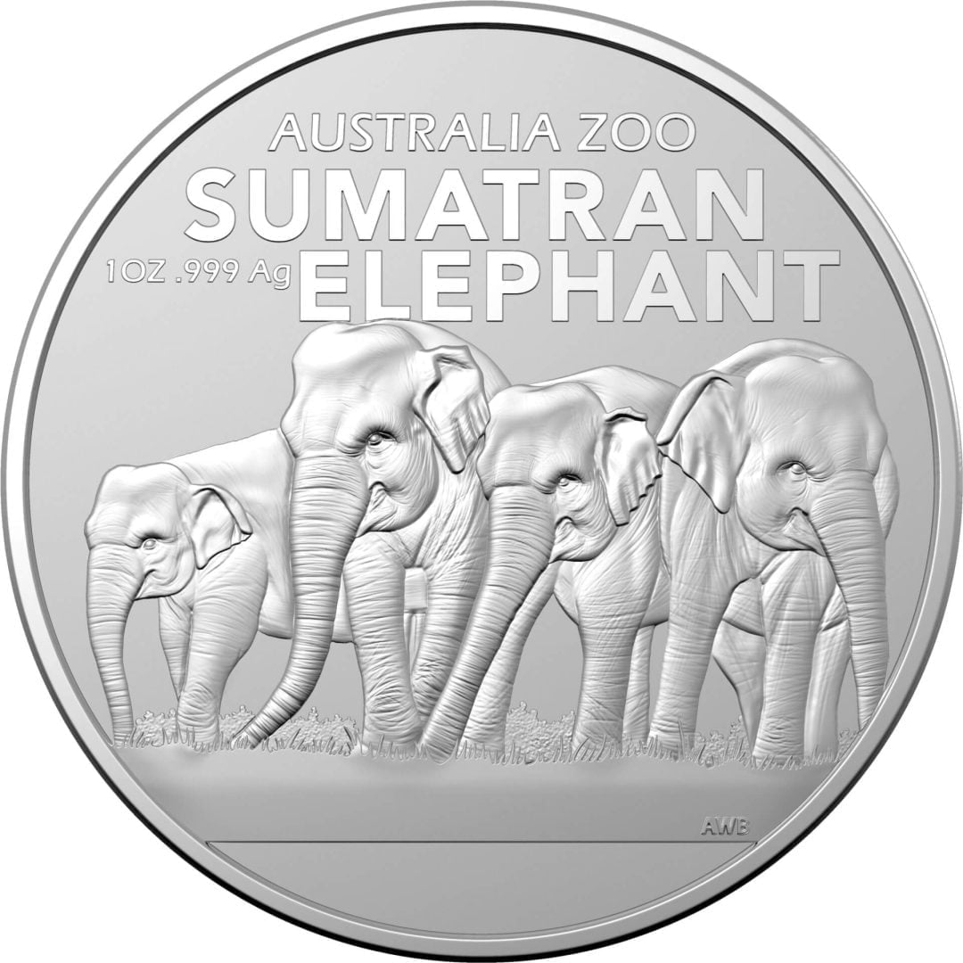 2022 Australia Zoo - Sumatran Elephant 1oz .999 Silver Bullion Coin