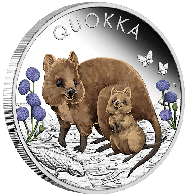 2022 Australian Quokka 1oz .9999 Silver Proof Coloured Coin