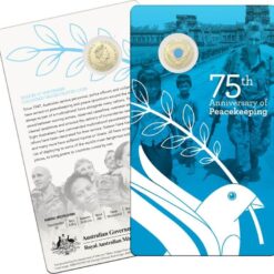 2022 $2 75th Anniversary of Peacekeeping C Mintmark Coloured Uncirculated Coin - AlBr