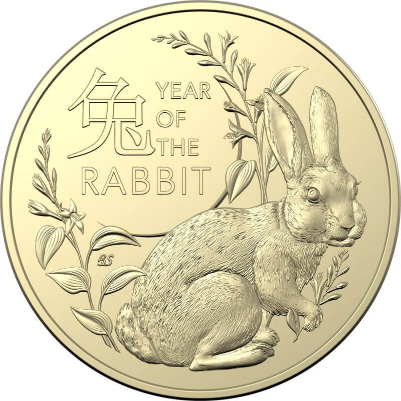 2023 $1 Year of the Rabbit Uncirculated Two Coin Set – AlBr