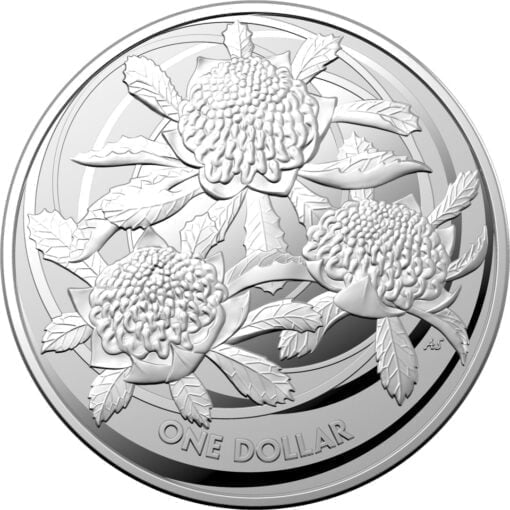 2022 wildflowers of australia waratah 1oz 999 silver bullion coin