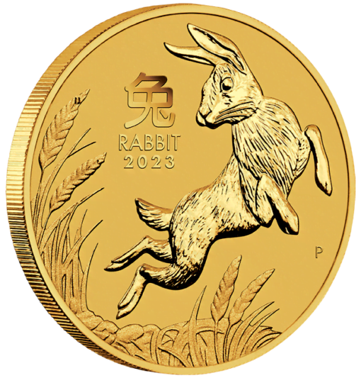 2023 year of the rabbit 2oz 9999 gold bullion coin lunar series iii