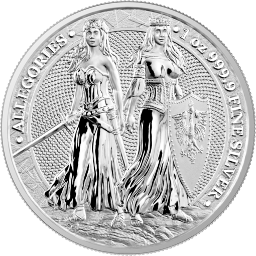 2022 the allegories polonia germania 1oz 9999 silver bullion coin