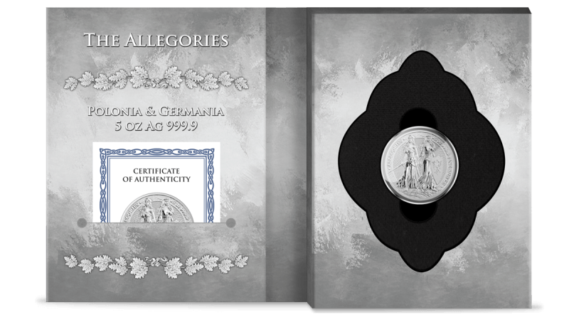 2022 The Allegories – Polonia & Germania 5oz .9999 Silver Coin