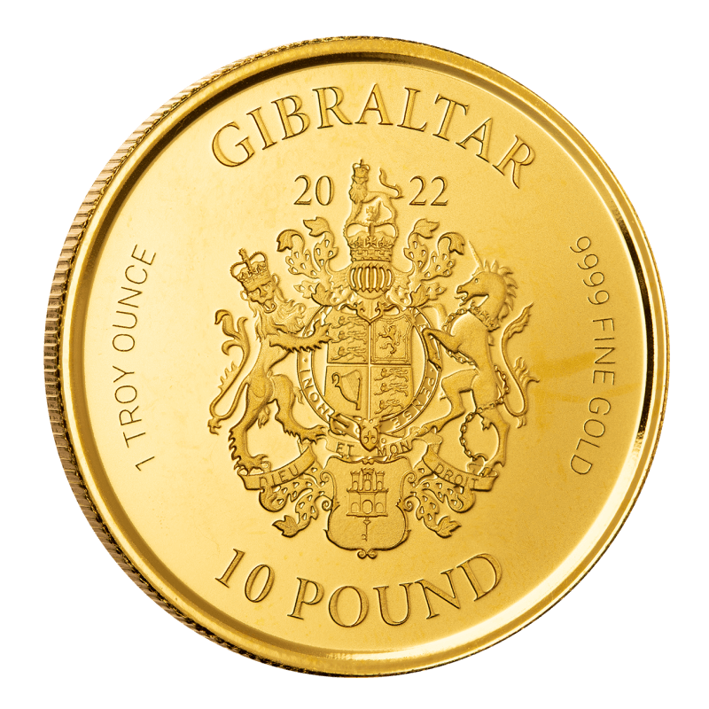 2022 Gibraltar Lady Justice 1oz .9999 Gold Bullion Coin