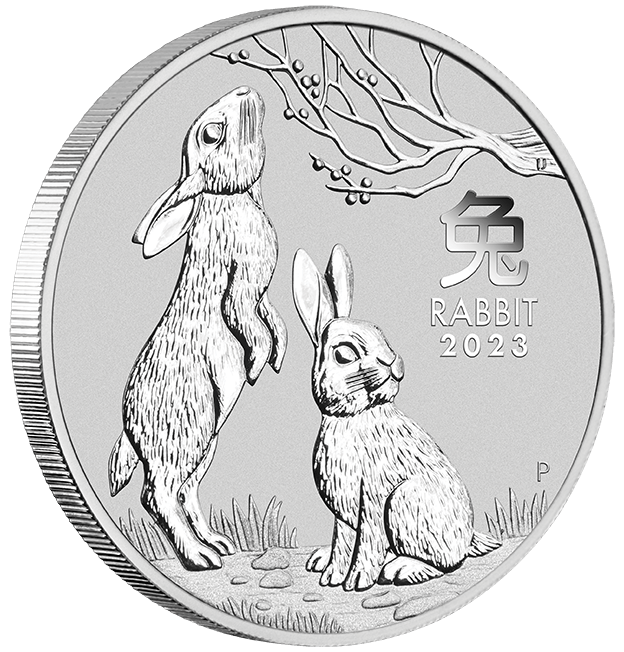 2023 Year of the Rabbit 2oz .9999 Silver Bullion Coin – Lunar Series III