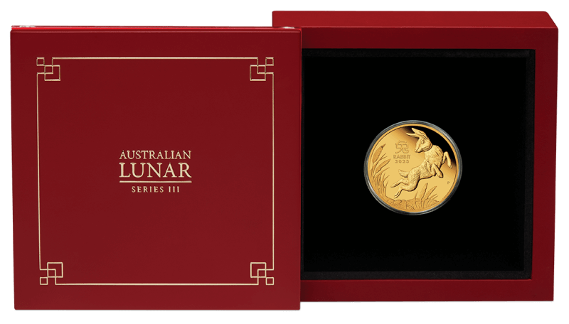 2023 Year of the Rabbit 1/4oz .9999 Gold Proof Coin – Lunar Series III