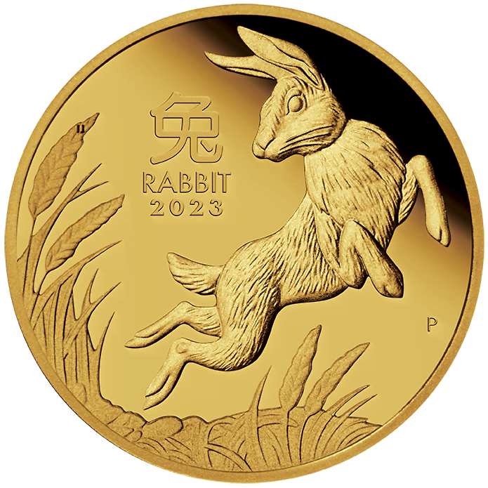 2023 Year of the Rabbit 1/10oz .9999 Gold Proof Coin – Lunar Series III
