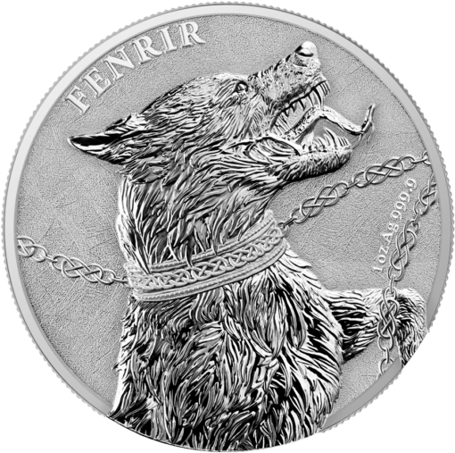 2022 germania beasts fenrir 1oz 9999 silver bullion 2 coin set in capsule