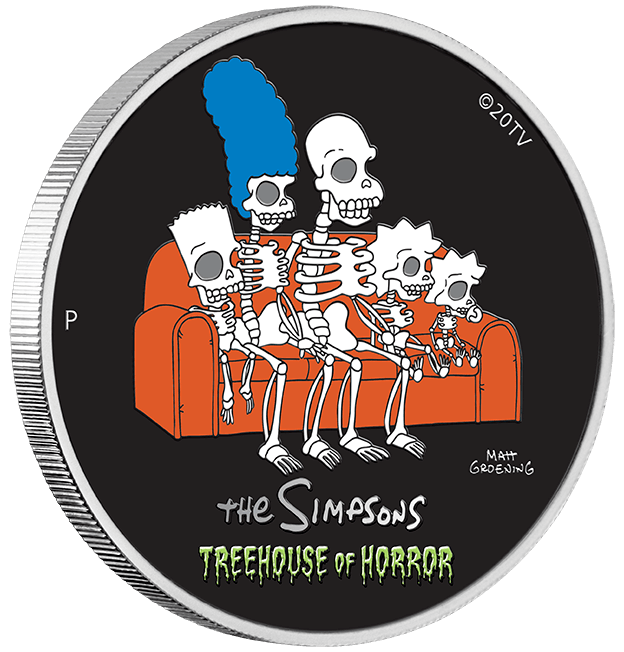 2022 The Simpsons - Treehouse of Horror 1oz .9999 Silver Coloured Coin