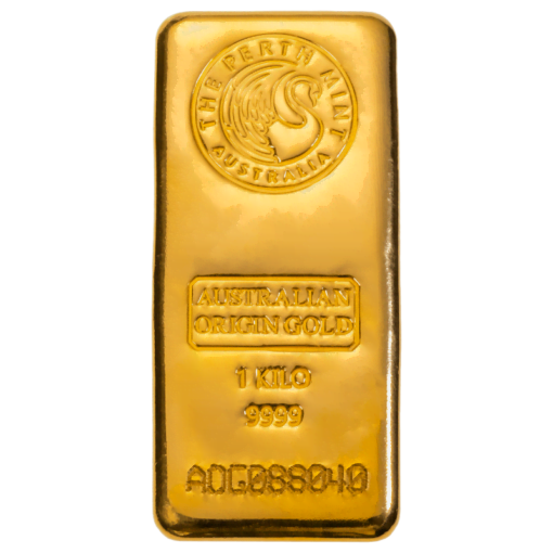 perth mint australian origin gold 1kg 9999 gold cast bullion bar 1 kilo