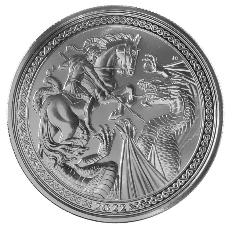 2022 Modern Masters - St. George and the Dragon 1oz .999 Silver Bullion Coin