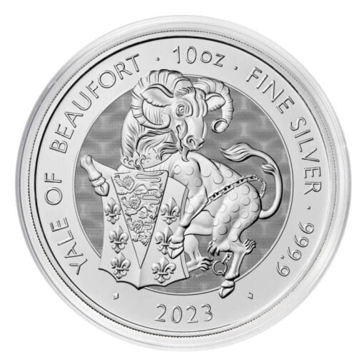 2023 the tudor beasts the yale of beaufort 10oz 9999 silver bullion coin