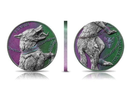 2022 germania beasts fenrir 2oz ultra high relief silver coin