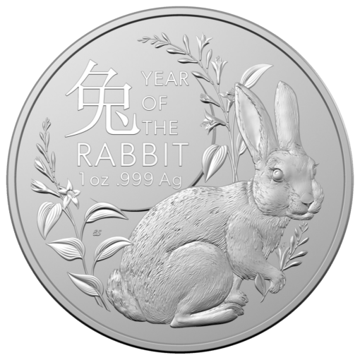 2023 $1 year of the rabbit 1oz 999 silver bullion coin