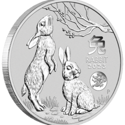 2023 Year of the Rabbit with Dragon Privy 1oz .9999 Silver Bullion Coin