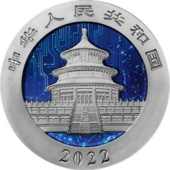 2022 Artificial Intelligence - Chinese Panda 30g .999 Coloured Silver Coin