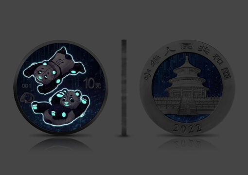2022 artificial intelligence chinese panda 30g 999 coloured silver coin