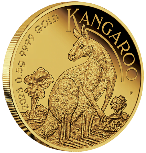 2023 mini roo 05g 9999 gold proof coin in card