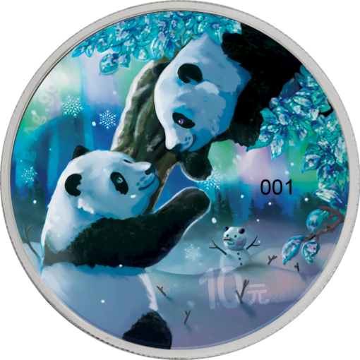 2023 four seasons chinese panda 30g silver coin winter