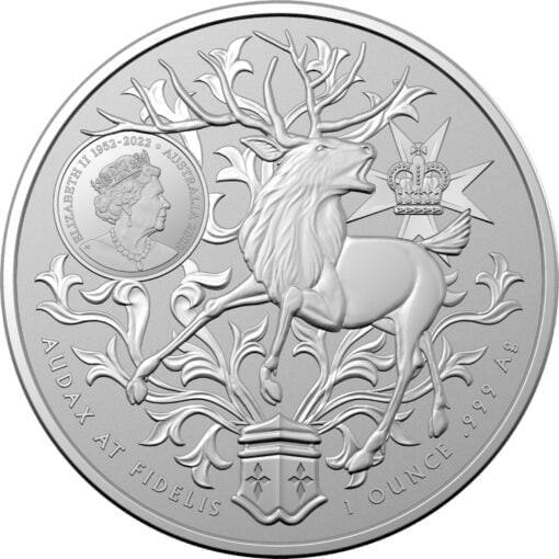 2023 australias coat of arms queensland 1oz 999 silver bullion coin