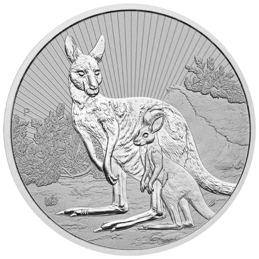 2023 mother baby kangaroo 2oz 9999 silver bullion piedfort coin
