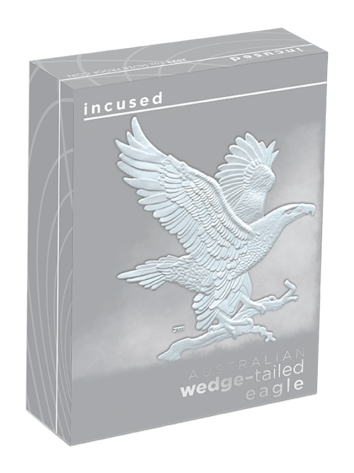 2023 australian wedge tailed eagle 1oz silver incused coin