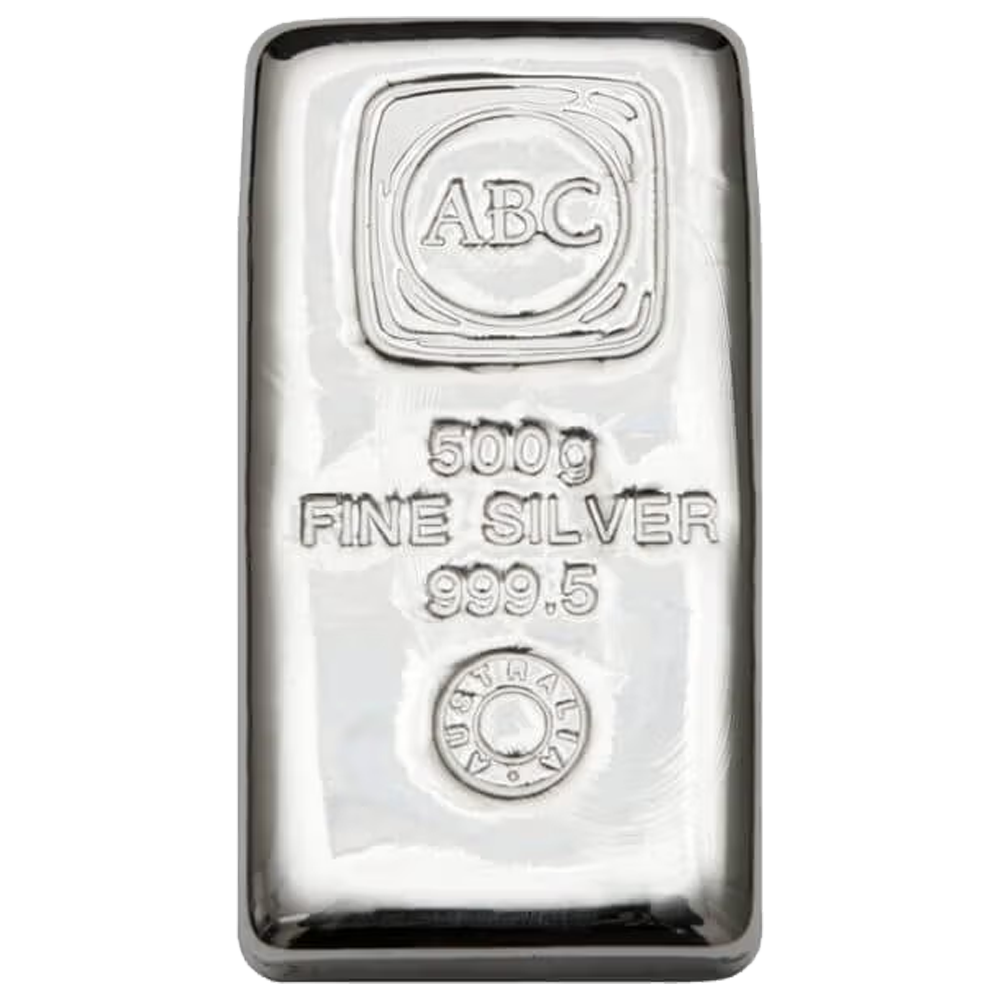500g ABC fine silver bullion bar